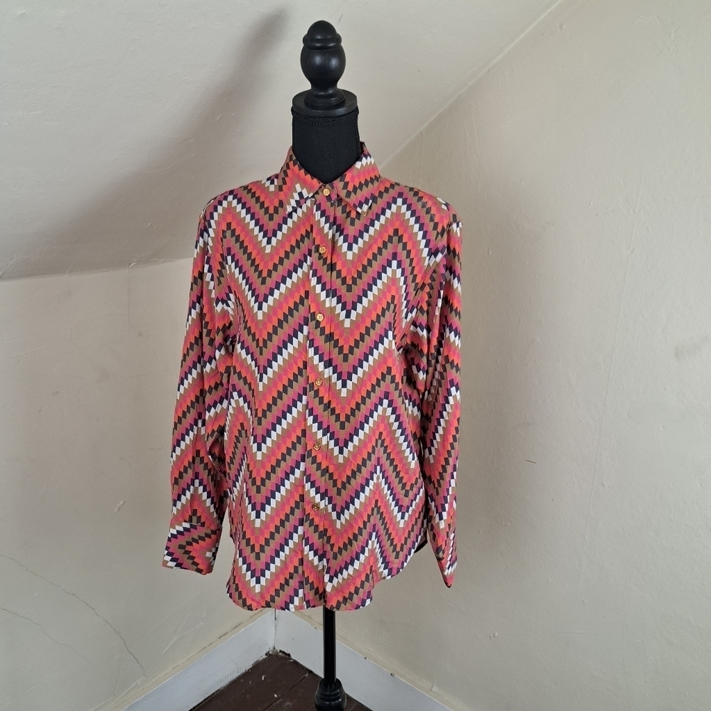 Vilagallo Square Printed Shirt‎ Multicolour  Size 38 (M)